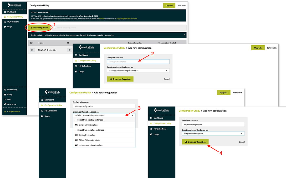Create new configuration